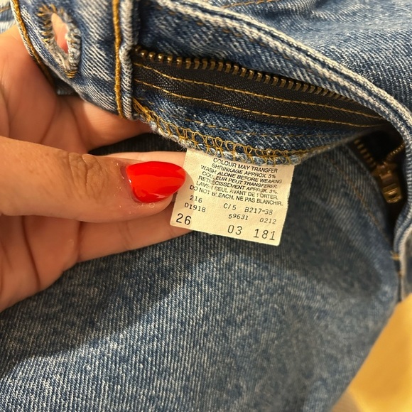 VINTAGE ORANGE TAG Levi's Blue High Rise Jeans Classic Denim - Picture 3 of 5